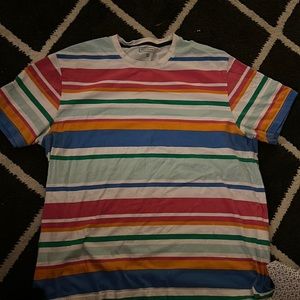 Club room multicolor striped tee shirt